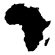 Download Detailed Map of Africa Continent in Black Silhouette for free