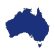 Flat map of australia illustration vector icon australia map _ Premium Vector